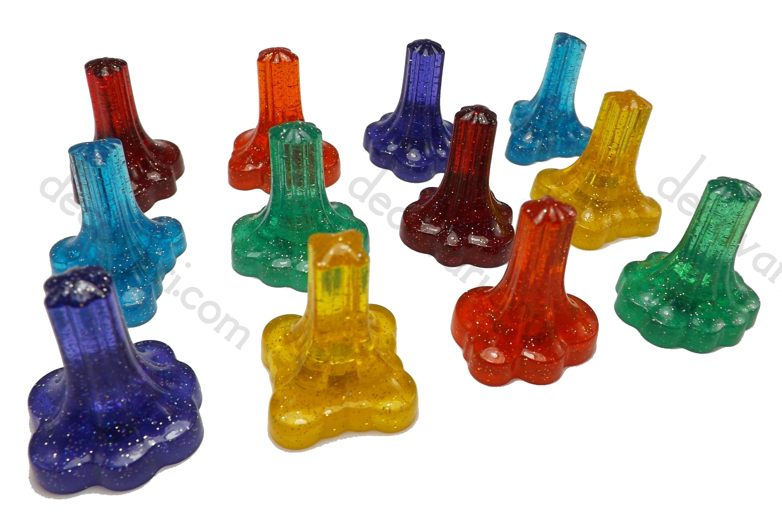 12-pc Magnetic Pushpin Set "Sparkling Jewel Tones"