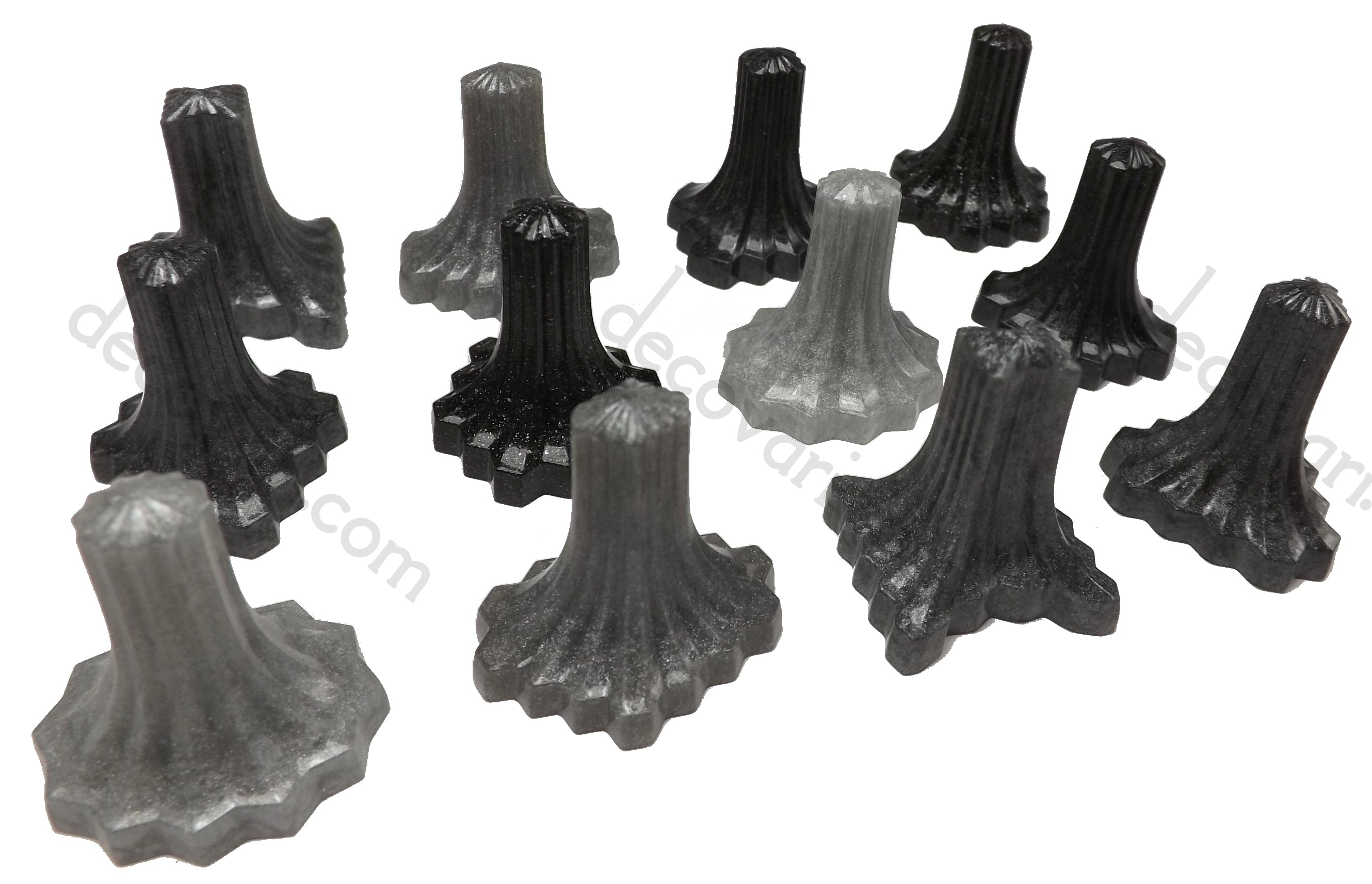 12-pc Magnetic Pushpin Set "Silver Ombre"